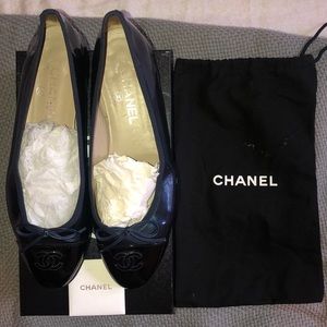 Chanel Ballet Flats in Bleu Noir